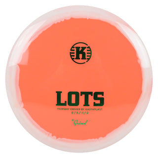Kastaplast Disc Golf K1 Grind Lots Fairway Driver 9/5/-1/2 Peach White/Green 173 grams