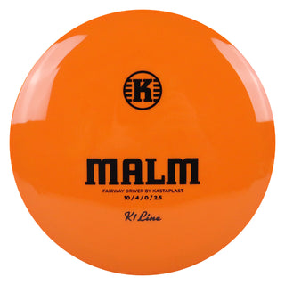 Kastaplast Disc Golf K1 Malm Fairway Driver 10/4/0/2.5 Orange/Black 173 grams