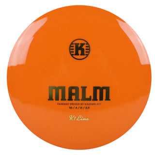 Kastaplast Disc Golf K1 Malm Fairway Driver 10/4/0/2.5 Orange/Gold 174 grams