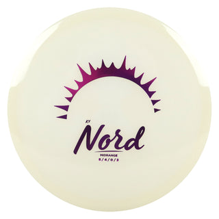 Kastaplast Disc Golf K1 Glow Nord Midrange 5/4/0/3 Glow/Purple 178 grams
