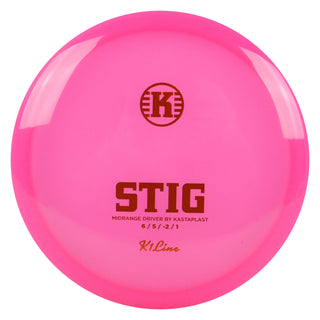 Kastaplast Disc Golf K1 Stig Midrange 6/5/-2/1 Clear Pink/Orange 175 grams