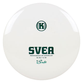 Kastaplast Disc Golf K1 Soft Svea Midrange 5/6/-1/0 White/Green 178 grams