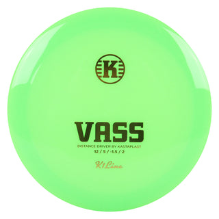 Kastaplast Disc Golf K1 Vass Distance Driver 12/5/-1.5/2 Green/Gold 173 grams