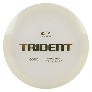 Latitude 64 Disc Golf Opto Trident Fairway Driver 6/4/-0.5/3 White/Gold 173 grams