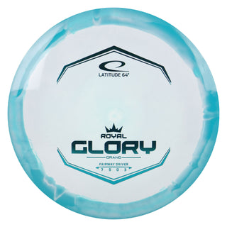 Latitude 64 Disc Golf Royal Grand Orbit Glory Fairway Driver 7/5/0/3 White Turquoise/Turquoise 176 grams