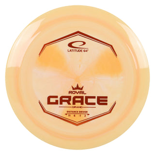 Latitude 64 Disc Golf Royal Grand Grace Distance Driver 11/6/-1/2 Light Orange/Orange 173 grams
