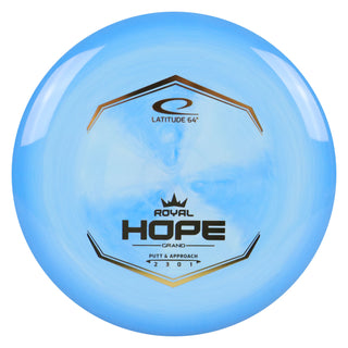Latitude 64 Disc Golf Royal Grand Hope Putter 2/3/0/1 Blue/Gold 175 grams