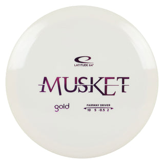 Latitude 64 Disc Golf Gold Musket Fairway Driver 10/5/-0.5/2 White/Purple 173 grams