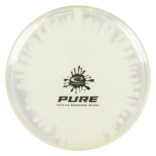 Latitude 64 Disc Golf Opto-Ice Splash Moonshine Pure Putter 3/3/-1/1 White Glow/Gold 174 grams