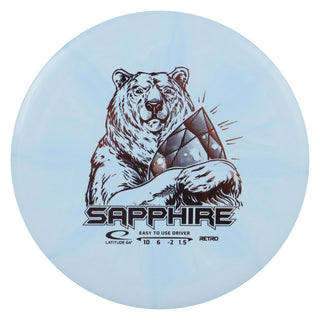 Latitude 64 Disc Golf Retro Burst Sapphire Distance Driver 10/6/-2/1.5 Light Blue/Bronze 160 grams