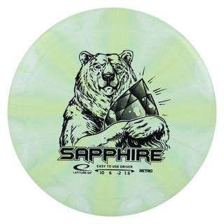 Latitude 64 Disc Golf Retro Burst Sapphire Distance Driver 10/6/-2/1.5 Light Green/Black 157 grams