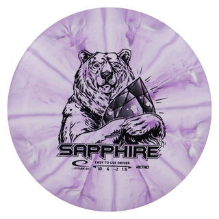 Latitude 64 Disc Golf Retro Burst Sapphire Distance Driver 10/6/-2/1.5 Purple/Black 156 grams