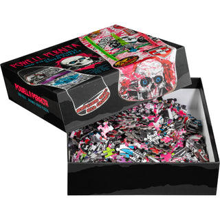 Powell Peralta Skateboard Puzzle 500pcs Geegah Skull and Sword Pink Double Sided
