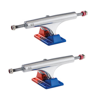 Ace Skateboard Trucks AF1 Blue/Orange Silver 55 (8.5" Axle) Pair