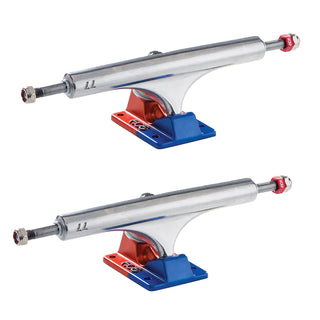 Ace Skateboard Trucks AF1 Blue/Orange Silver 77 (9.5" Axle) Pair