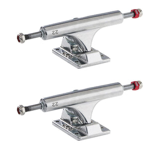Ace Skateboard Trucks AF1 Low (Hollow Kingpin) Silver 22 (7.75" Axle) Pair