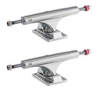 Ace Skateboard Trucks AF1 Low (Hollow Kingpin) Silver 55 (8.5" Axle) Pair
