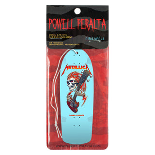 Powell Peralta Skateboard Air Freshener Metallica Colab Light Blue - Pineapple Scent