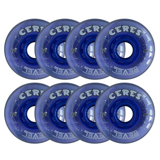 Alkali Roller Hockey Wheels - Revel Ceres 76mm 74A Blue (8-Pack)