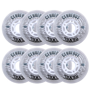 Alkali Roller Hockey Wheels - Revel Cerberus 76mm 74A Clear (8-Pack)