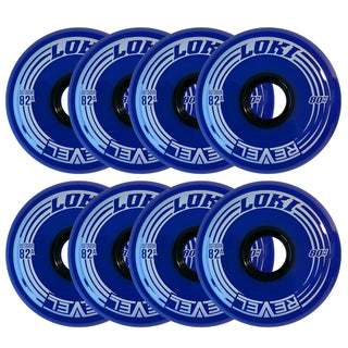 Alkali Roller Hockey Wheels - Revel Loki 80mm 82A Blue (8-Pack)