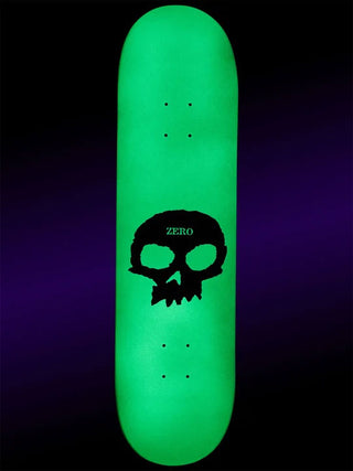 Zero Skateboard Deck Single Skull Glow 8.5" x 32.3"