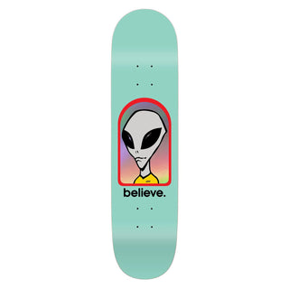 Alien Workshop Skateboard Deck Believe Hologram Teal 8.25" x 32"