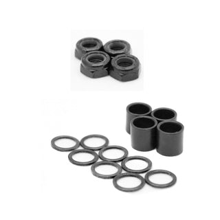 Longboard Hardware Refresh Kit - Bearings, Risers, 1.5" Hardware, Nuts