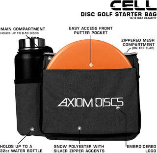 Axiom Discs Disc Golf Shoulder Bag - Cell - Holds 12 Discs - Choose Color