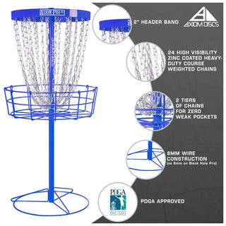 Axiom Disc Golf Basket Black Hole Pro HD Catcher Target - Royal Blue
