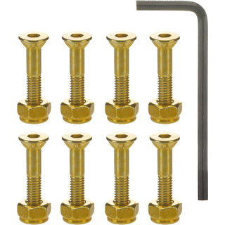 Ace Trucks Skateboard Mounting Hardware Gold 7/8" Allen