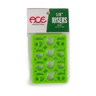 Ace Trucks Skateboard Risers Shims Green 1/8"