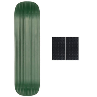 Ambition Snowskate Jib Forest 8.5" x 33" Plastic Snow Skate Deck with Foam Grip Applied and Studded Grip Add On