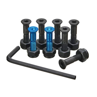 Andale 7/8" Allen Head Black/Blue Skateboard Truck Mounting Hardware