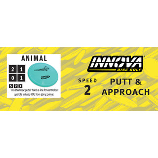 Innova Disc Golf Star Animal Putting Disc 2/1/0/1 Yellow/Rasta 173 grams