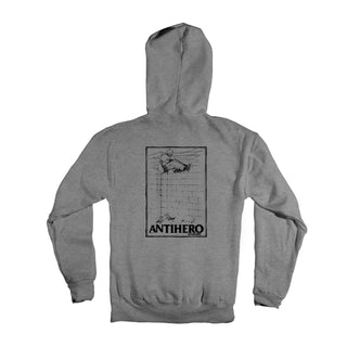 Anti Hero Skateboards Hoody Lance Mountain Cody Heather Grey