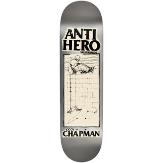 Anti Hero Skateboard Deck DBX Chapman Lance Mountain Art Silver 8.32" x 31.64"