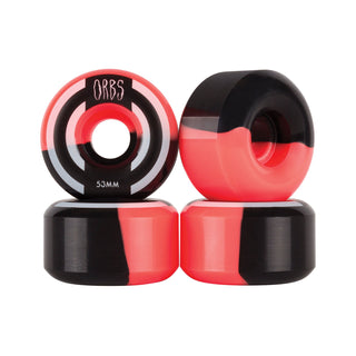 Krux Skateboard Trucks DLK Raw 8.25" Welcome Orbs 53mm 99A, Bones Reds Bearings