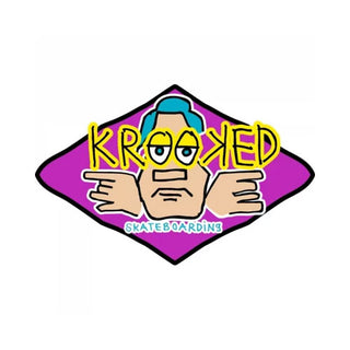 Krooked Skateboard Sticker Arketype Purple 6.25" x 4.5"