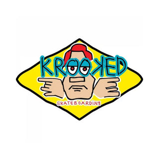 Krooked Skateboard Sticker Arketype Yellow 6.25" x 4.5"