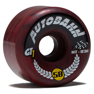 Autobahn Skateboard Wheels 58mm GT1 MT Formula 93A Red