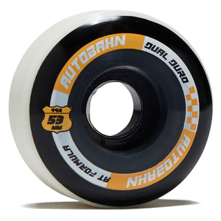 Autobahn Skateboard Wheels 53mm Dual Duro AT Formula 99A White