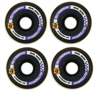 Autobahn Skateboard Wheels 55mm Dual Duro AT Formula 99A White