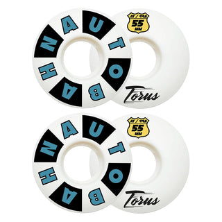 Autobahn Skateboard Wheels 55mm Torus AT Formula 99A White