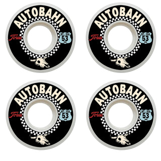 Autobahn Skateboard Wheels 53mm Torus MT Formula 93A White
