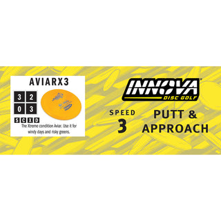 Innova Disc Golf DX AviarX3 Putter 3/2/0/3 Pink/Black 169 grams