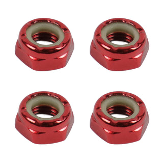 Dime Bag Skateboard Replacement Truck Axle Nuts Red (4-Pack)