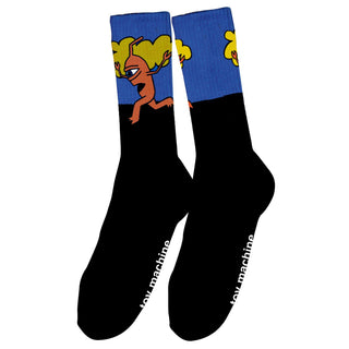 Toy Machine Skateboard Socks Early Sect Black Adult Crew