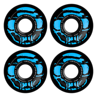Bones Skateboard Wheels 53mm 100's V5 Sidecut Mummy Skulls Black
