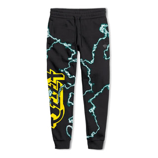 Diamond Supply Co. X Ozzy Osbourne Pants Mad Lightning Allover Sweatpants Black